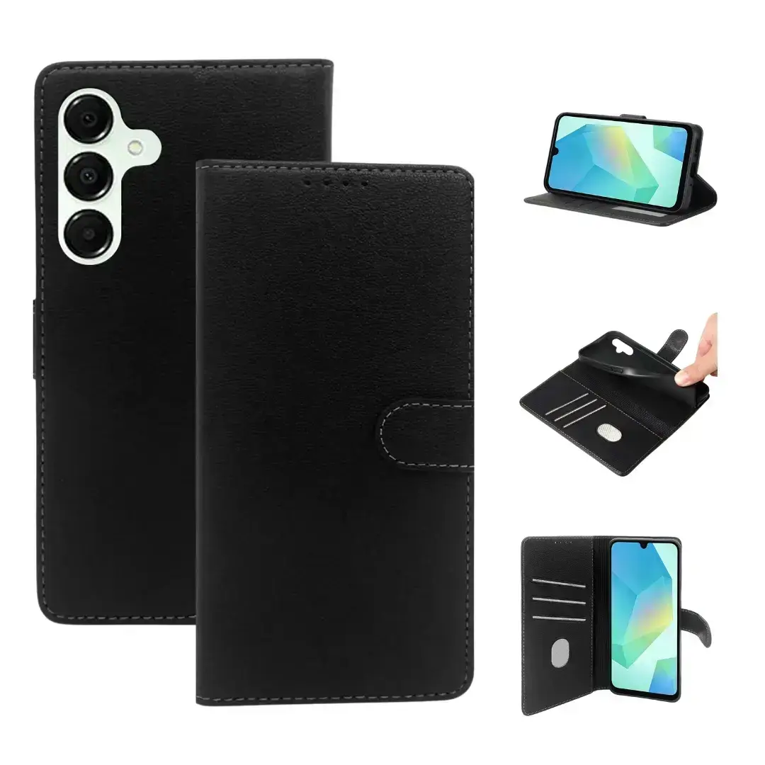 Samsung Galaxy S25 Ultra PU Leather Wallet Case Black